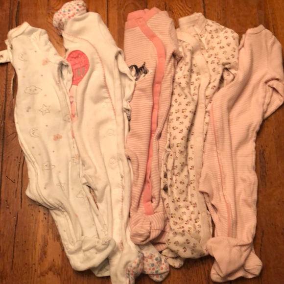 Carter's Other - Girl Sleepers 3 mos (set of 5)
